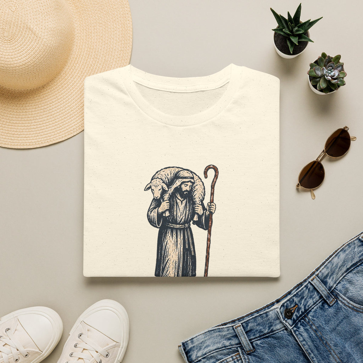 Good Shepherd T-Shirt — Christian Faith Graphic Tee (The Good Shepherd, John 10:11)