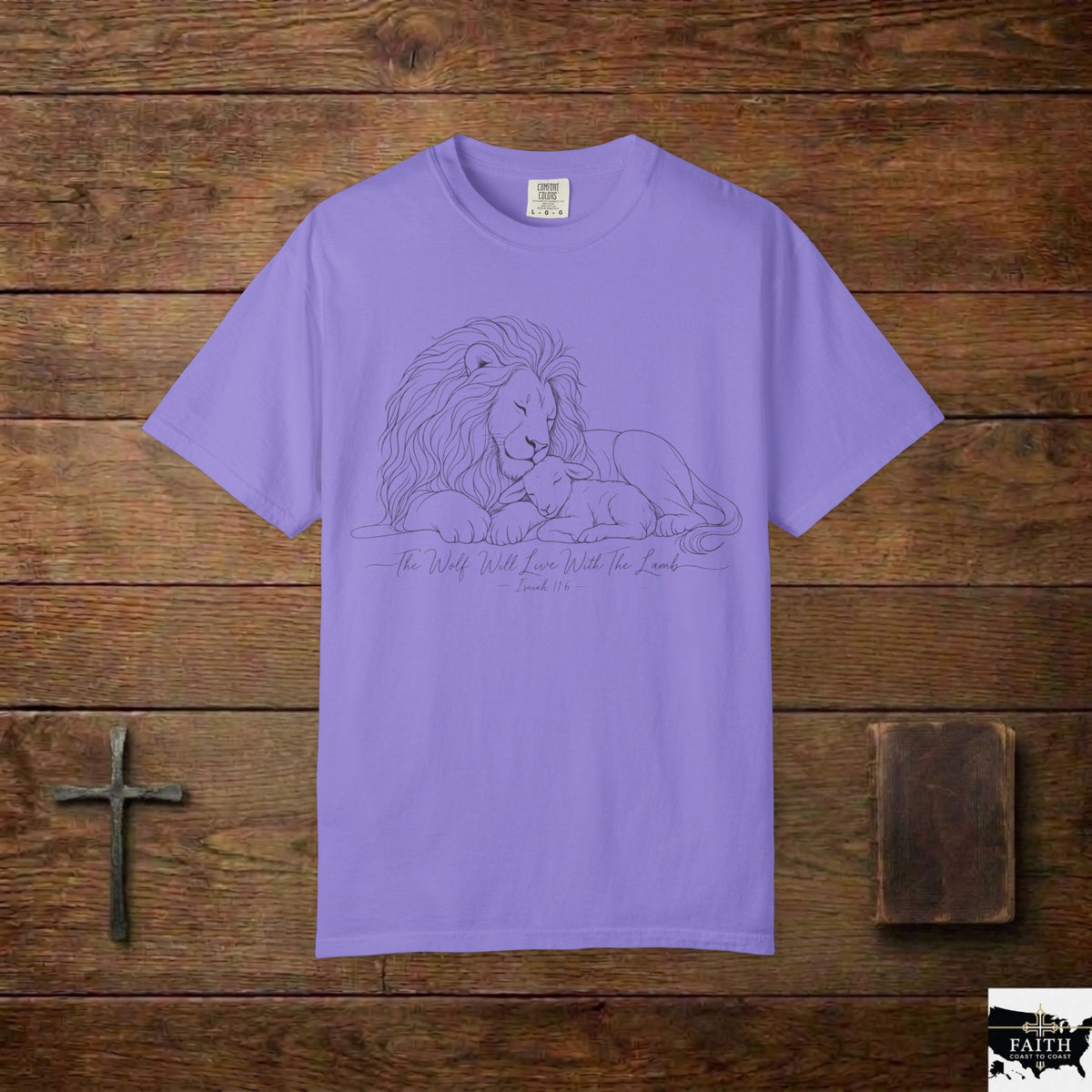 Lion & Lamb Faith T-Shirt — "The Lamb of God" Christian Graphic Tee