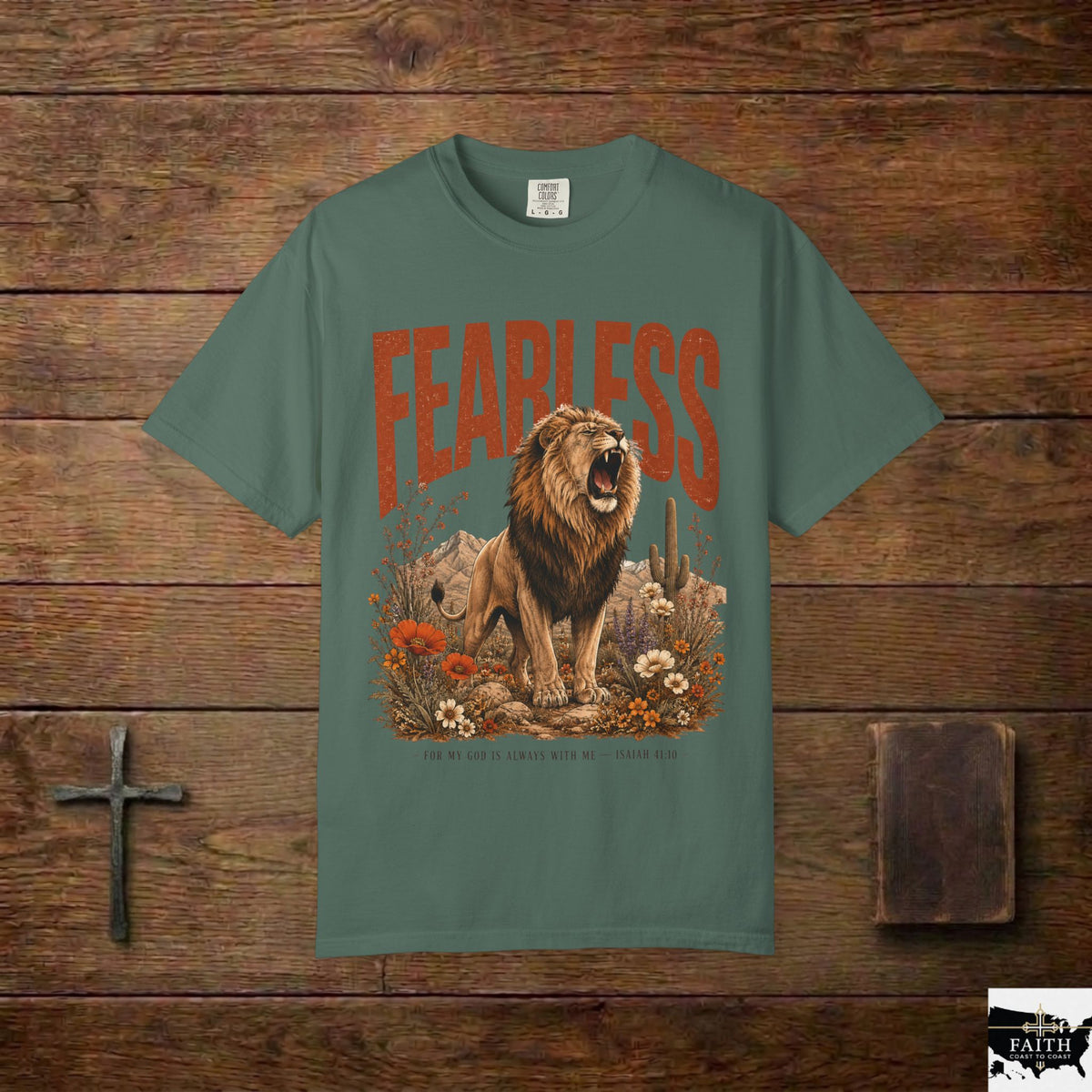 Fearless Lion T-Shirt — Inspirational Graphic Tee