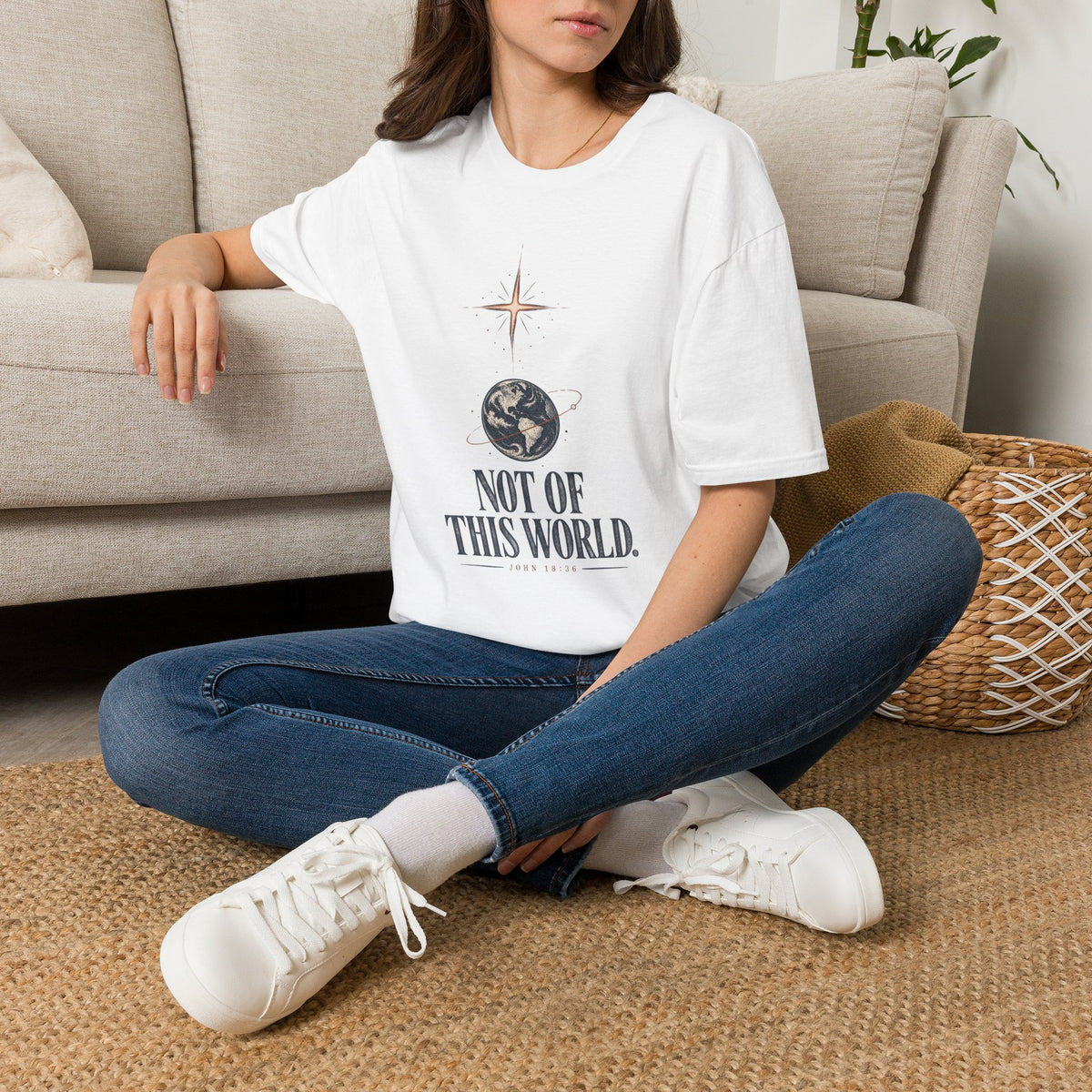 Not of This World T-Shirt — Celestial Earth Graphic Tee