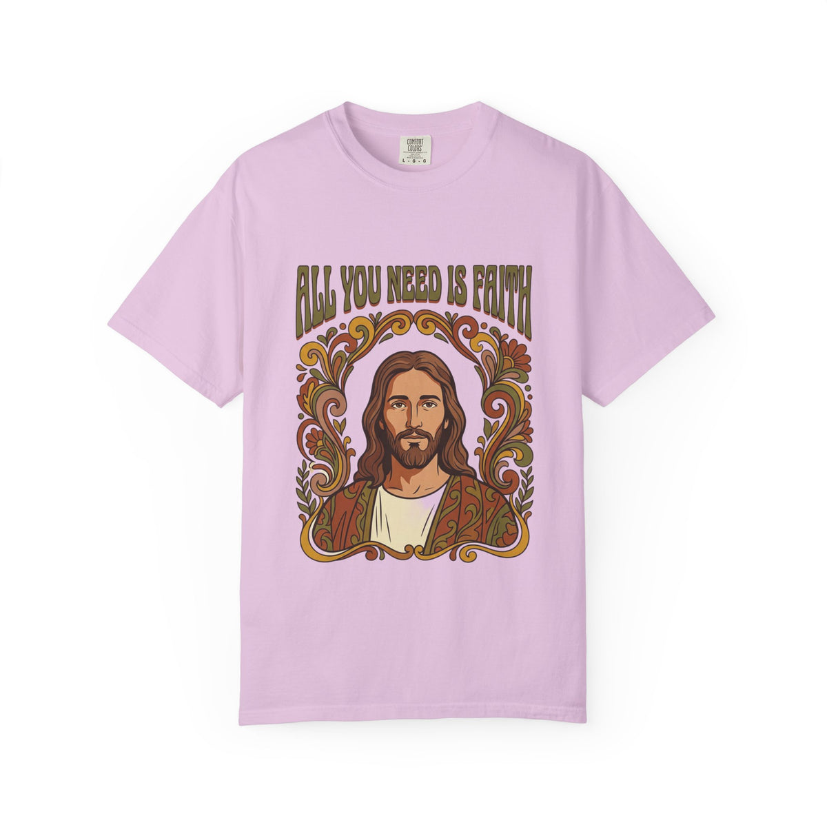 All You Need Is Faith Jesus Portrait T-shirt | Retro Religious Tee