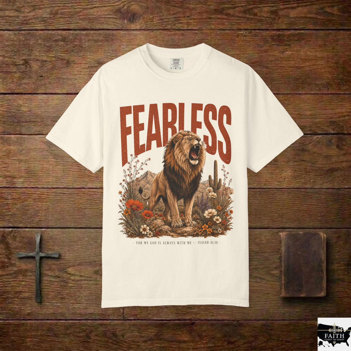 Fearless Lion T-Shirt — Inspirational Graphic Tee