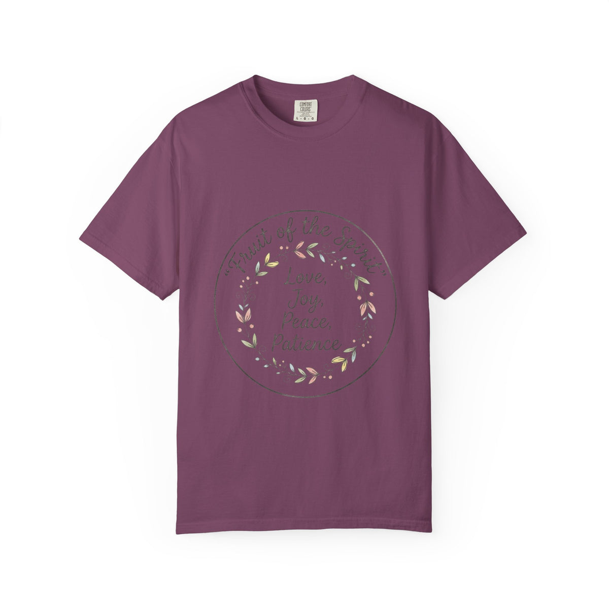 Fruit of the Spirit wreath T-Shirt | Love Joy Peace Patience design