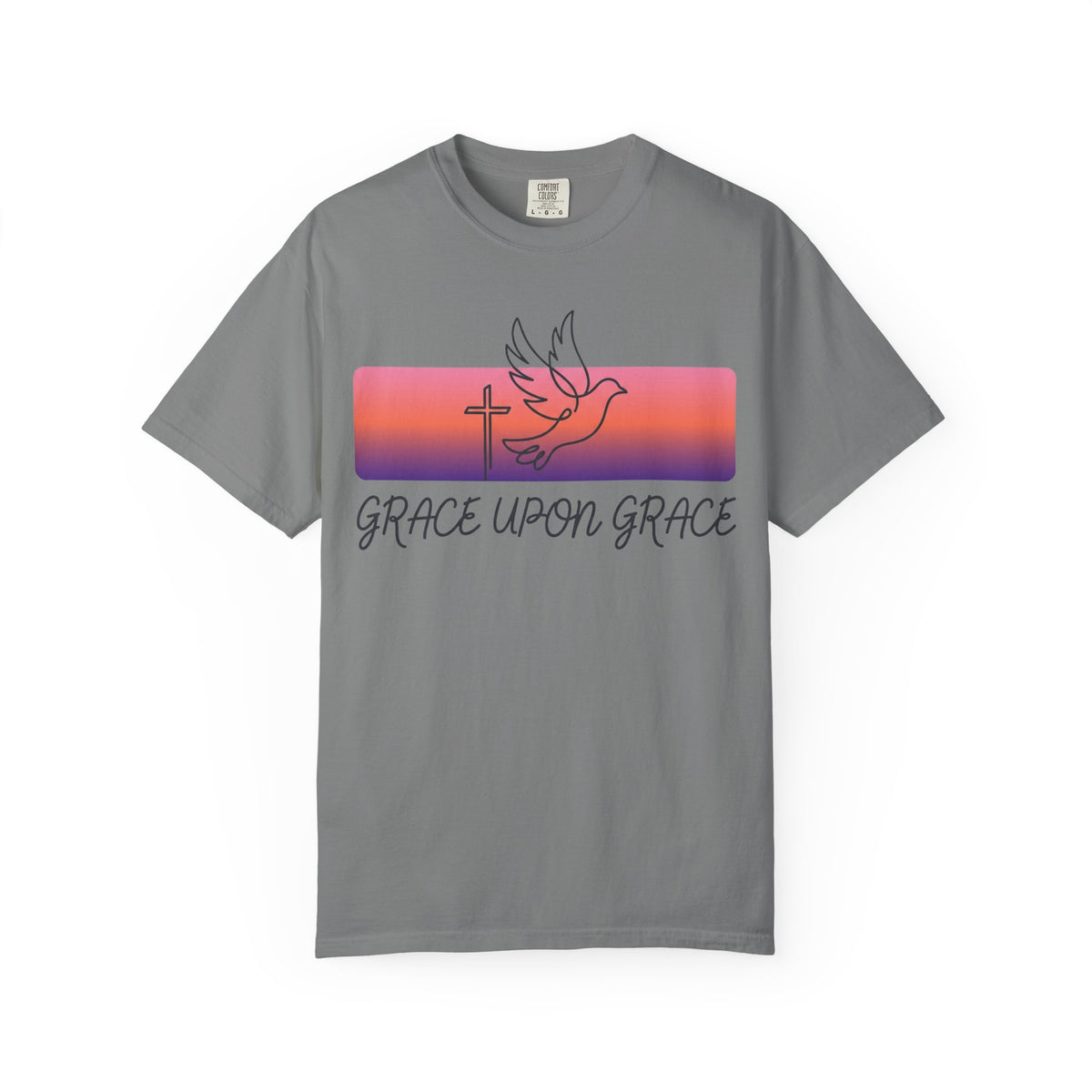 Grace Upon Grace dove and cross T-Shirt | Christian faith design
