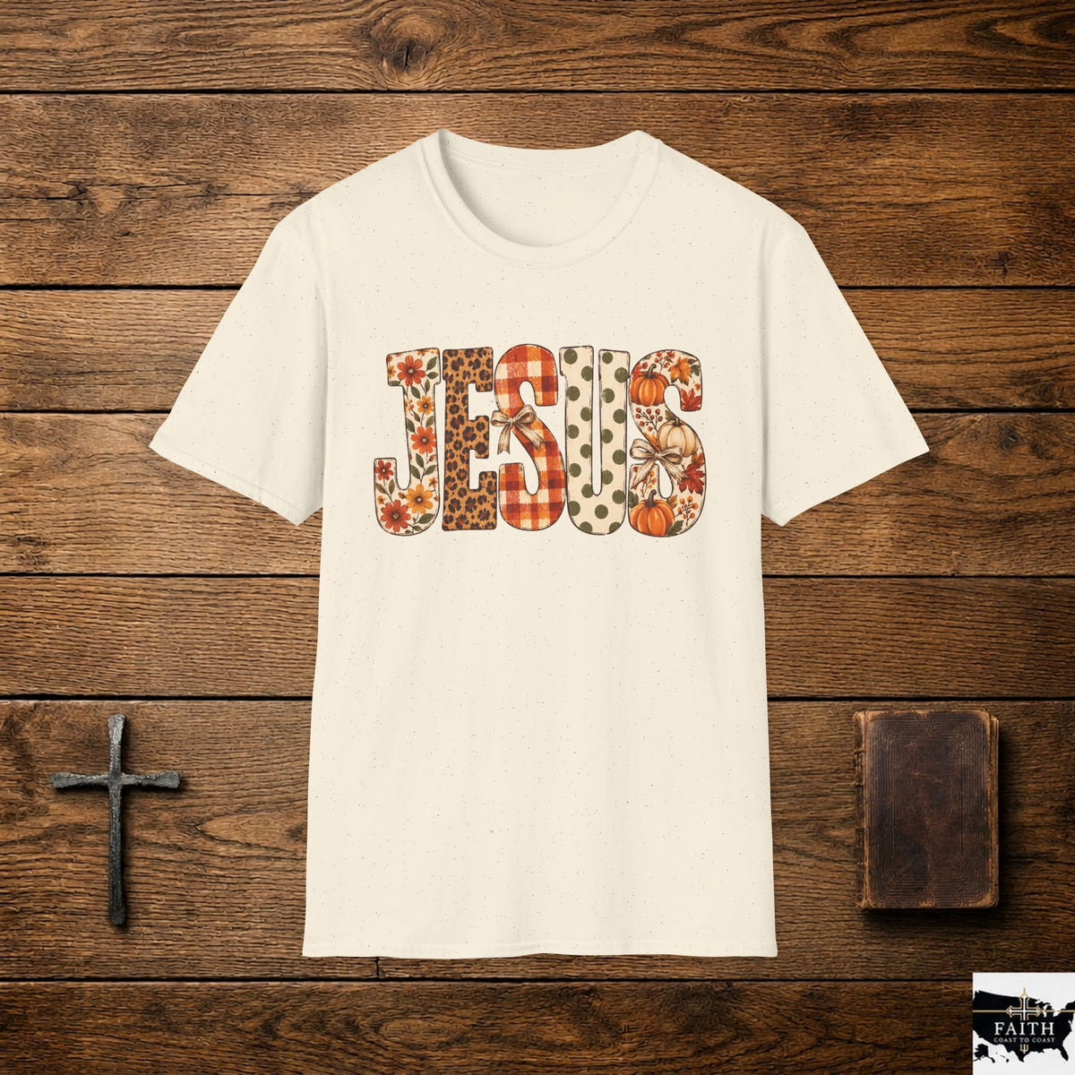 Jesus Floral Leopard Print T-Shirt