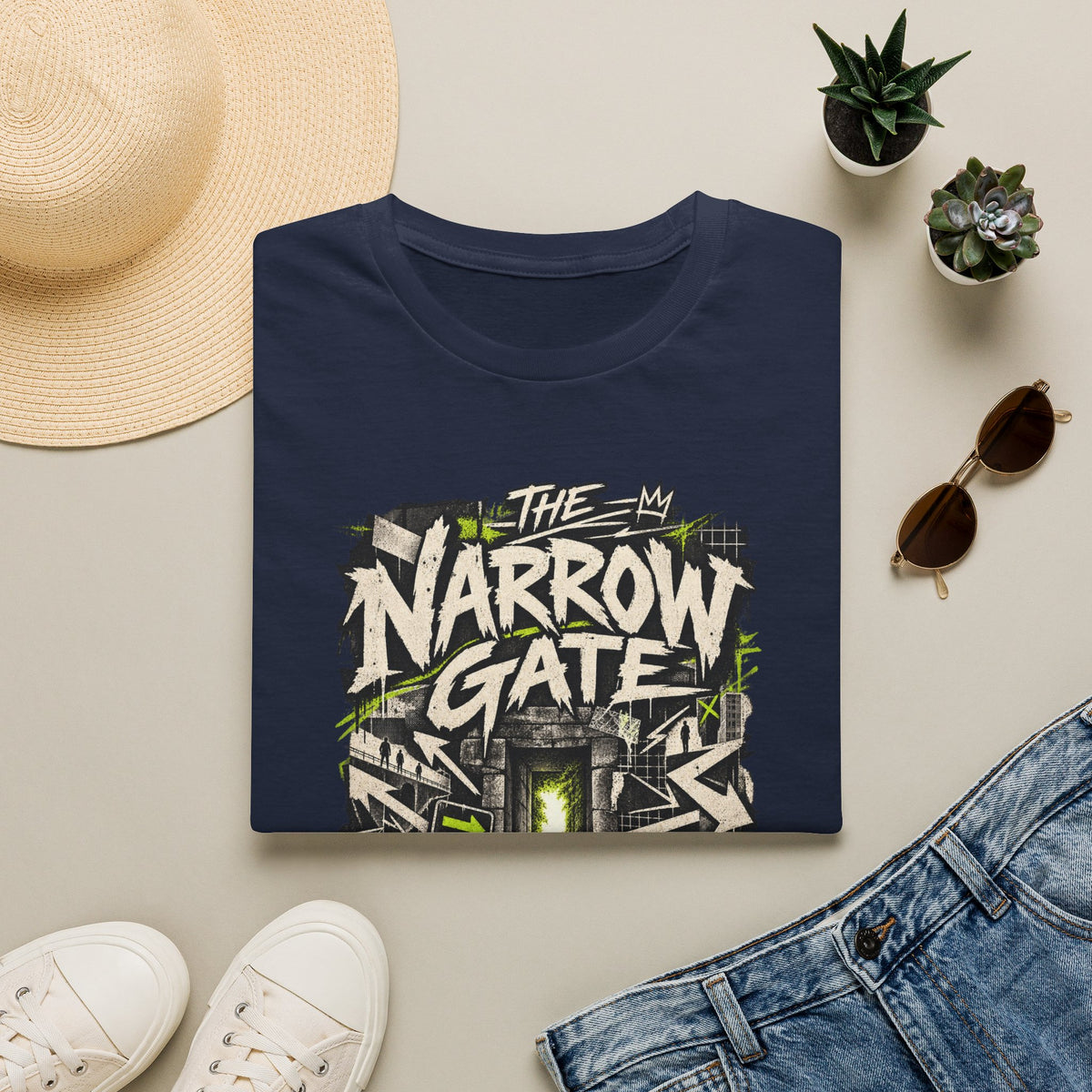 Narrow Gate Graphic T-Shirt — 'The Narrow Gate, Few Find It' Streetwear Tee