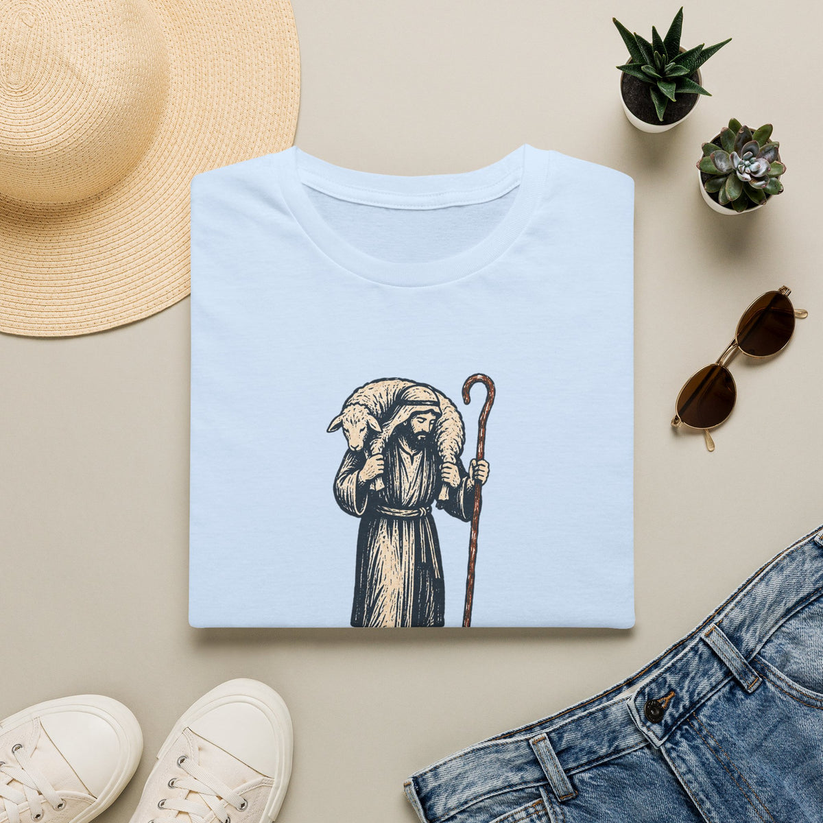 Good Shepherd T-Shirt — Christian Faith Graphic Tee (The Good Shepherd, John 10:11)
