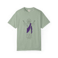 Jesus Line Art with Purple Sash T-Shirt | Religious Christian Tee