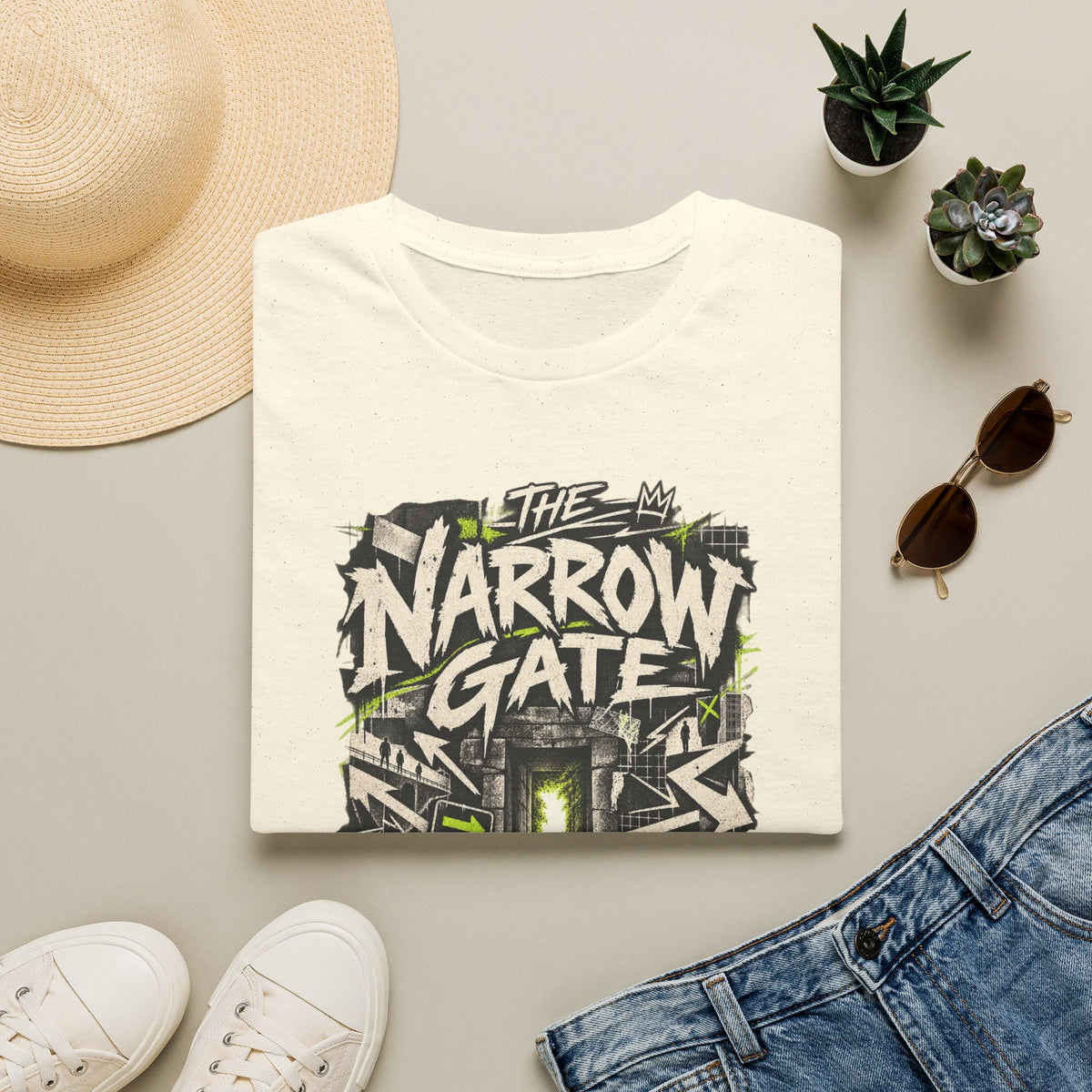 Narrow Gate Graphic T-Shirt — 'The Narrow Gate, Few Find It' Streetwear Tee