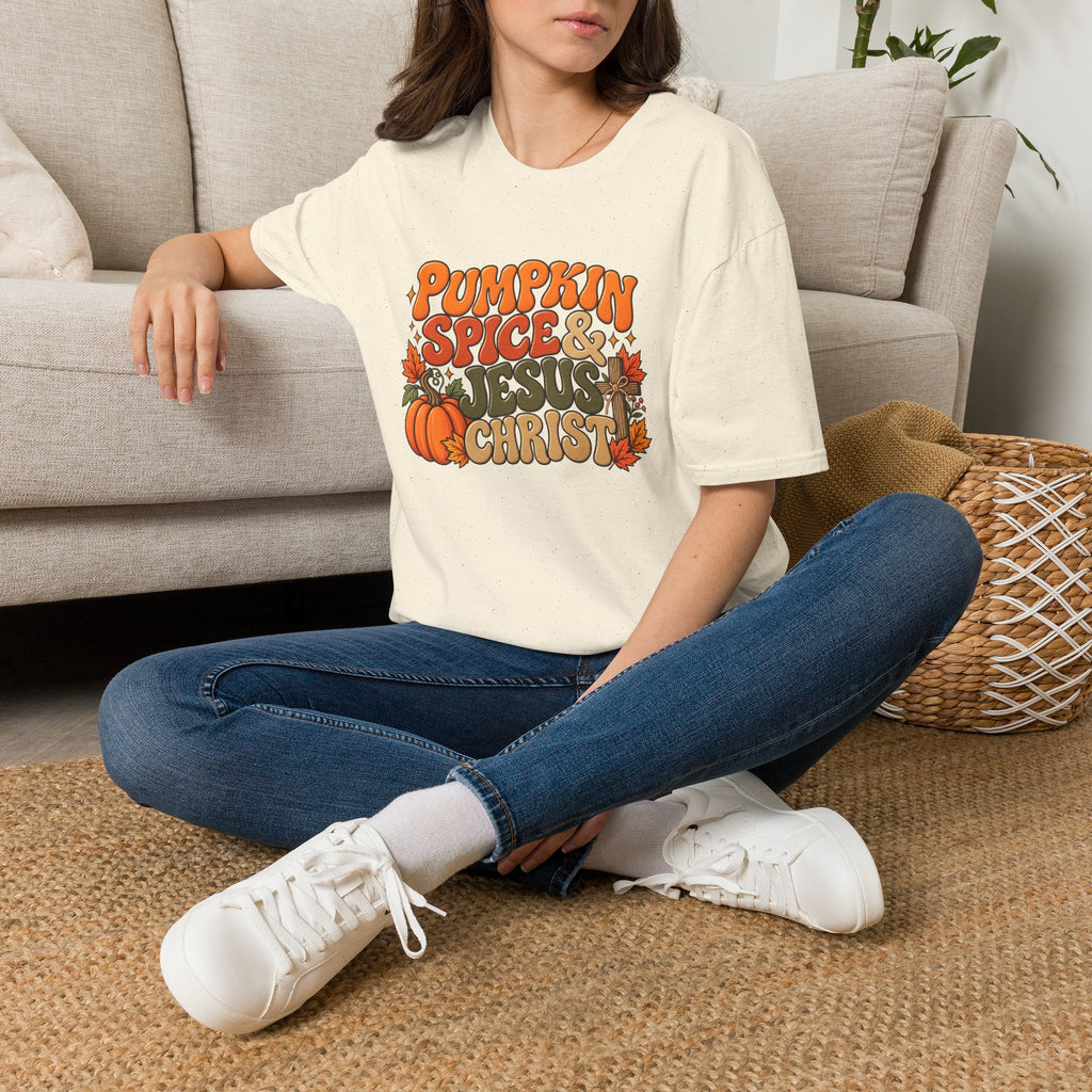 Pumpkin Spice & Jesus T‑Shirt — Fall Faith Graphic Tee