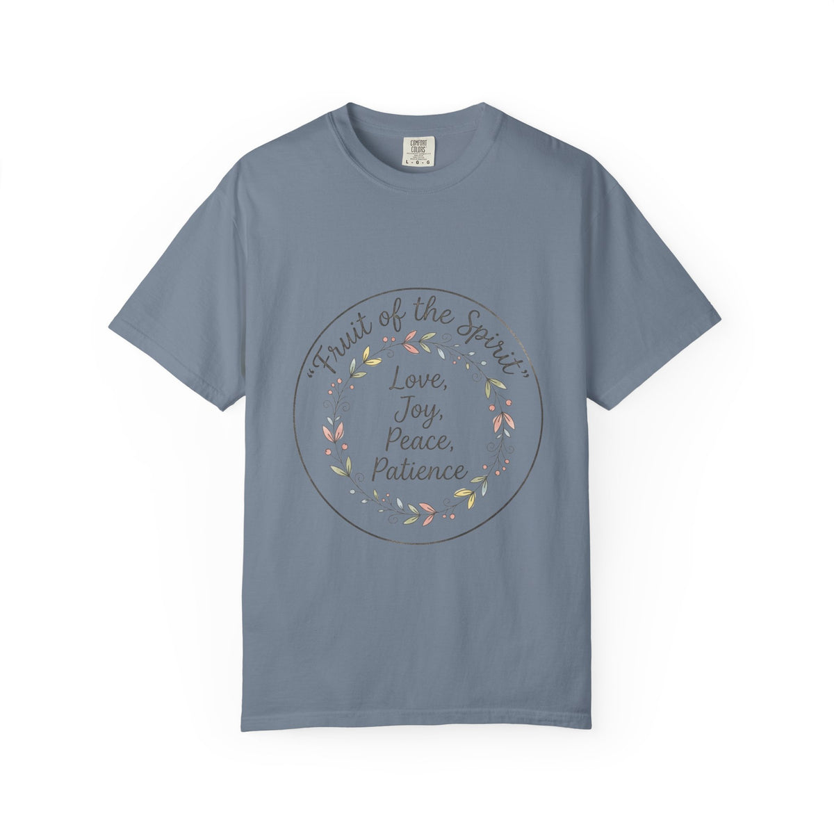 Fruit of the Spirit wreath T-Shirt | Love Joy Peace Patience design