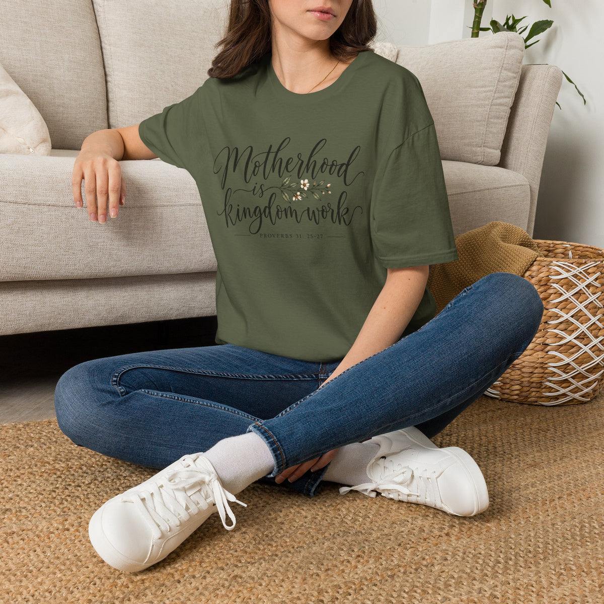 Motherhood Is Kingdom Work T-Shirt — Christian Mom Scripture Tee
