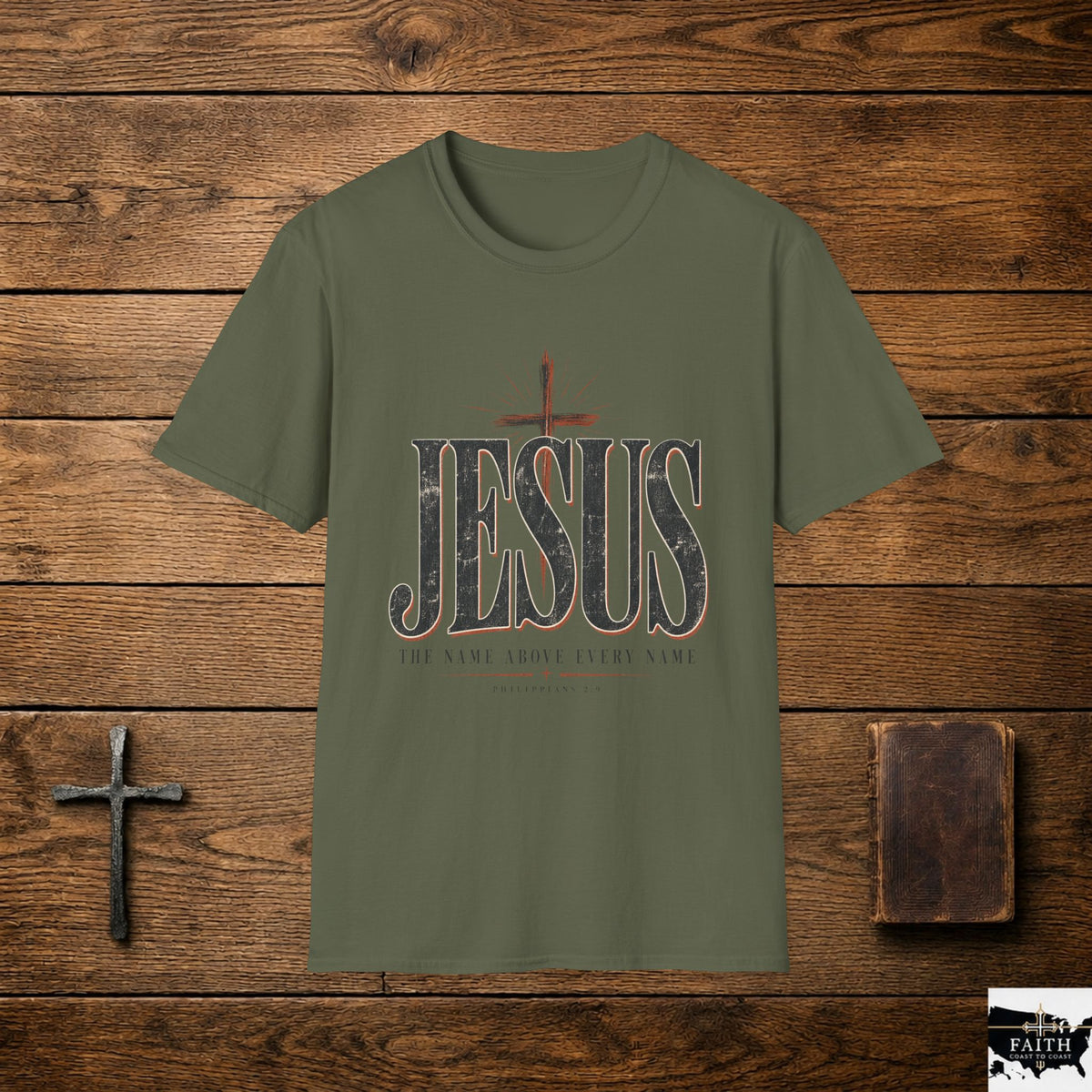 Jesus cross vintage typography T-Shirt | Christian faith shirt