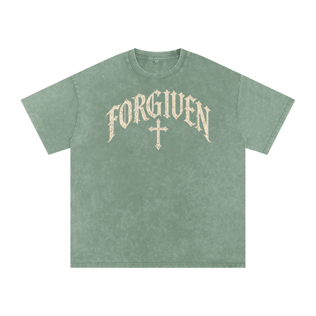 Forgiven Gothic Cross Tee – Vintage Christian Streetwear