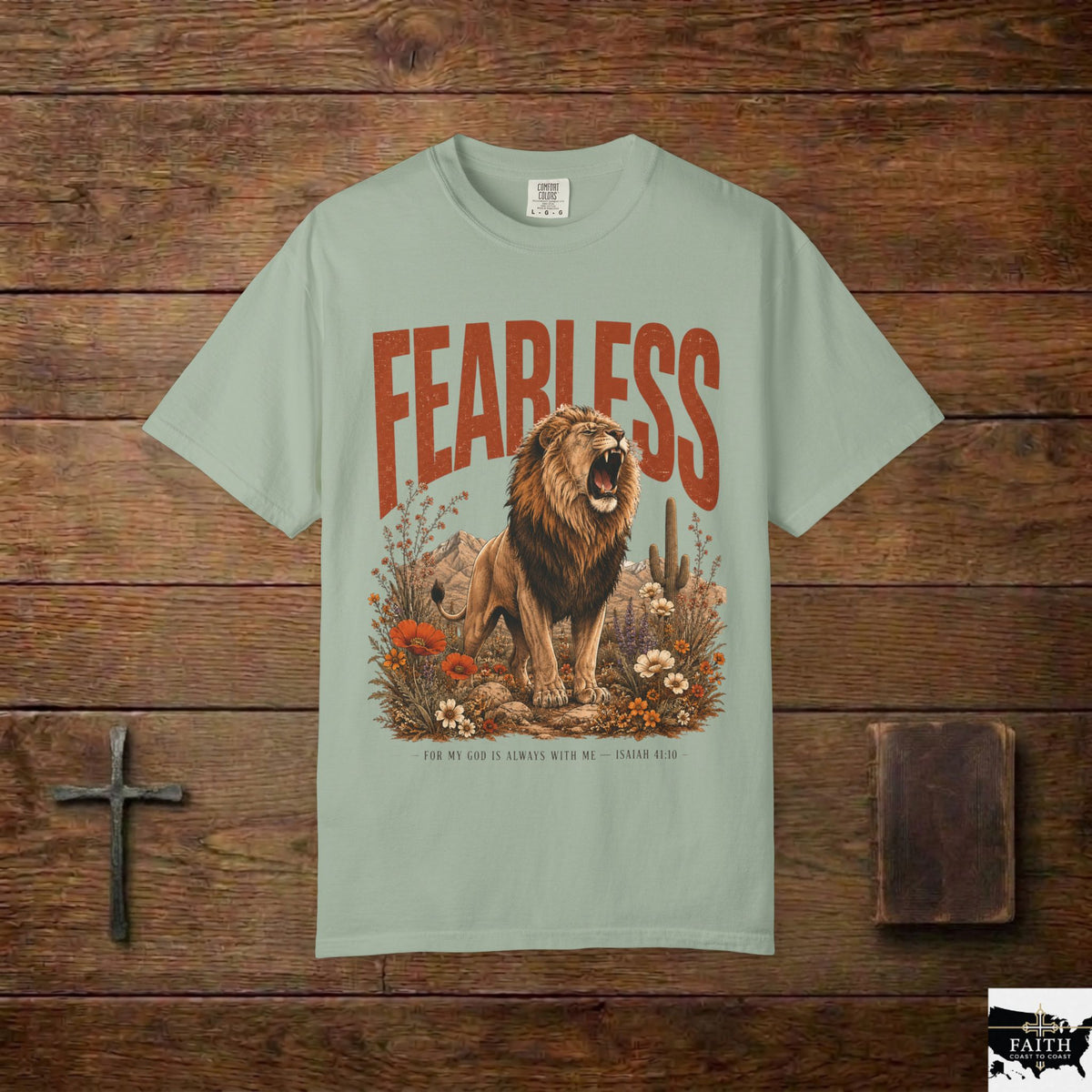 Fearless Lion T-Shirt — Inspirational Graphic Tee