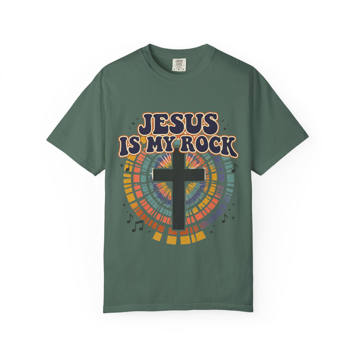 Jesus Is My Rock T-shirt | Cross Mosaic Music Graphic