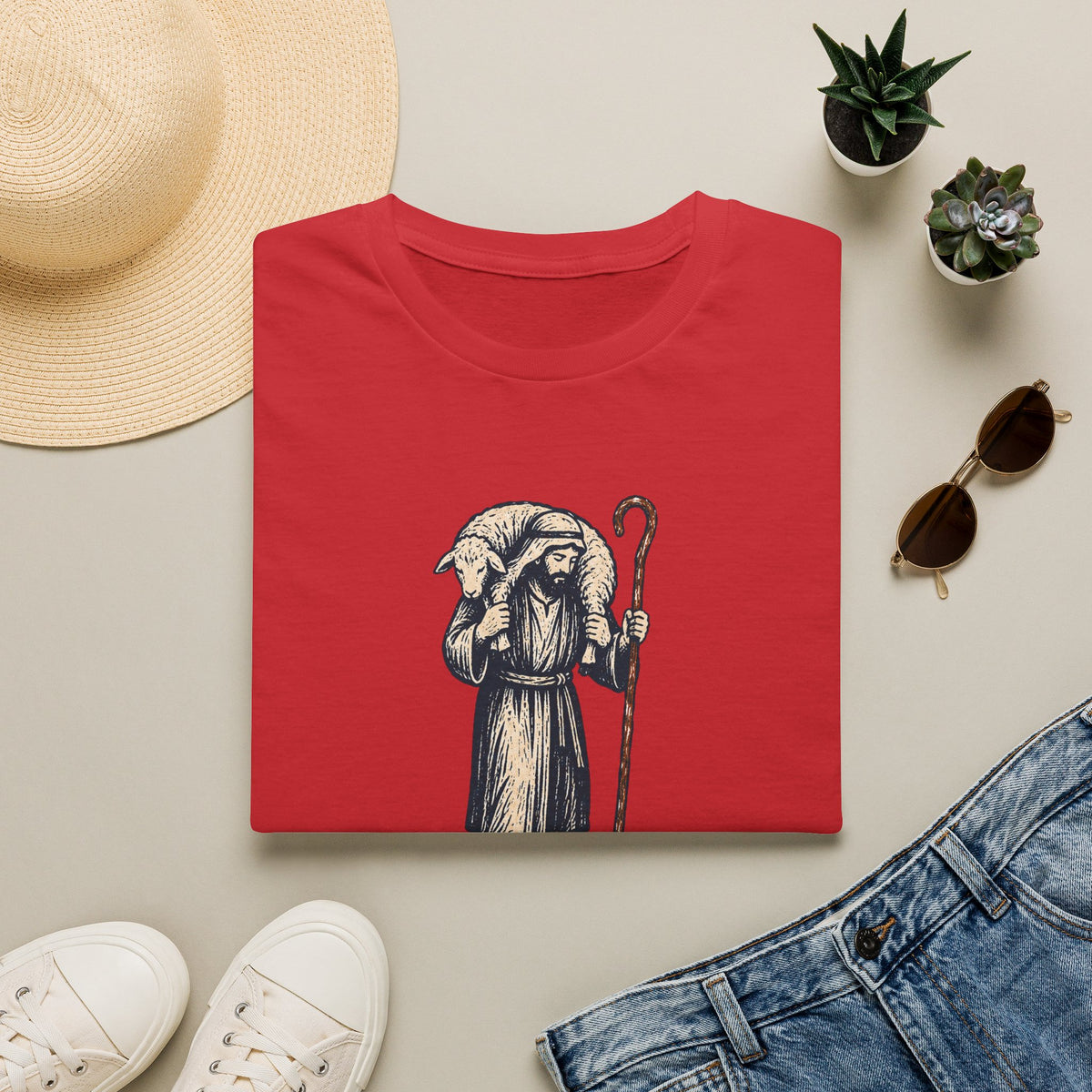Good Shepherd T-Shirt — Christian Faith Graphic Tee (The Good Shepherd, John 10:11)