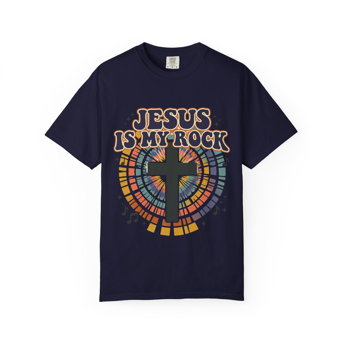 Jesus Is My Rock T-shirt | Cross Mosaic Music Graphic