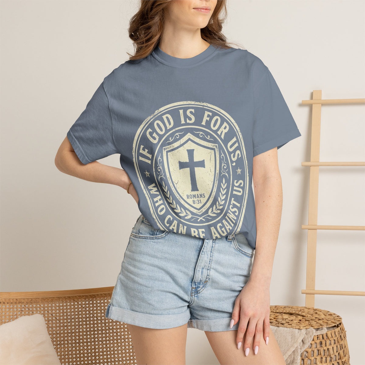 If God Is For Us T-Shirt — Christian Shield Faith Tee