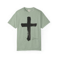 Grace Cross T-Shirt — Minimal Brushstroke Christian Tee