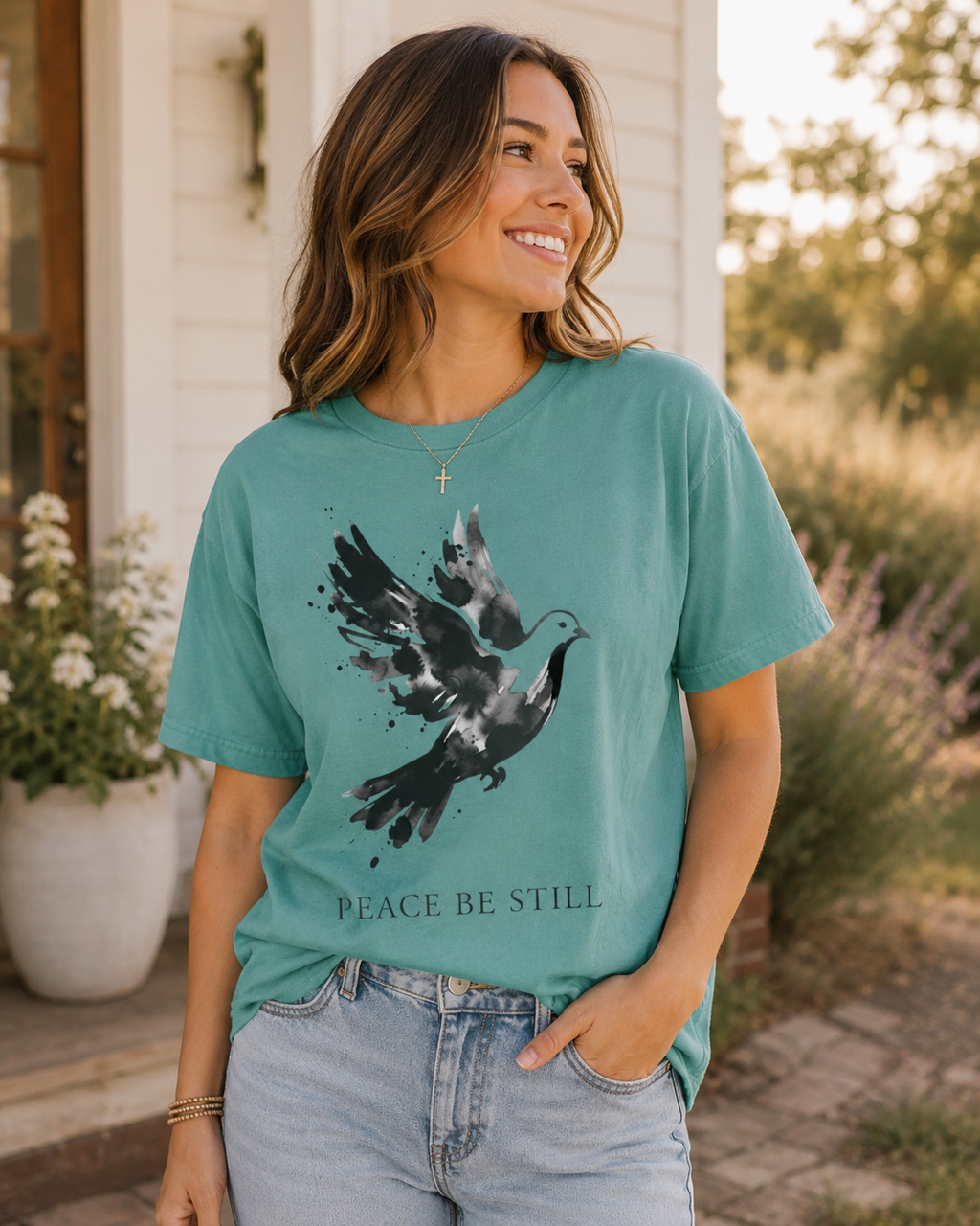 Peace Be Still Dove T-Shirt — Serene Dove Graphic Tee