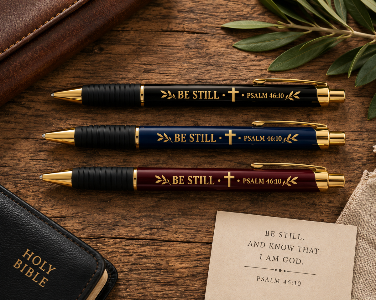 Be Still Psalm 46:10 Brass Ballpoint Pen