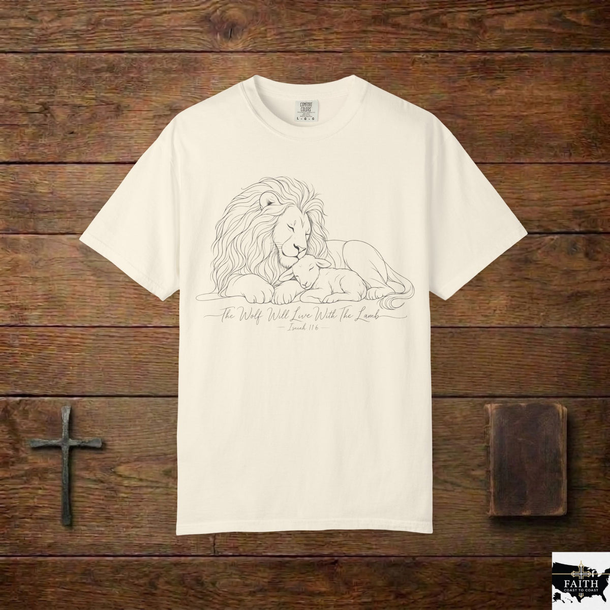 Lion & Lamb Faith T-Shirt — "The Lamb of God" Christian Graphic Tee
