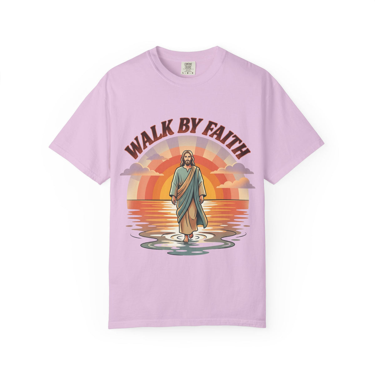 Walk By Faith Jesus Walking on Water T-shirt | Christian Faith Tee