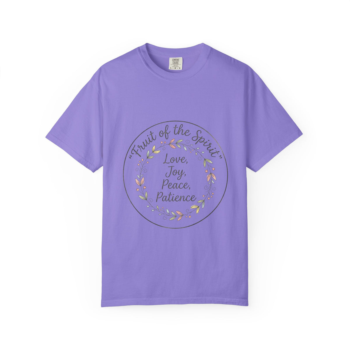 Fruit of the Spirit wreath T-Shirt | Love Joy Peace Patience design