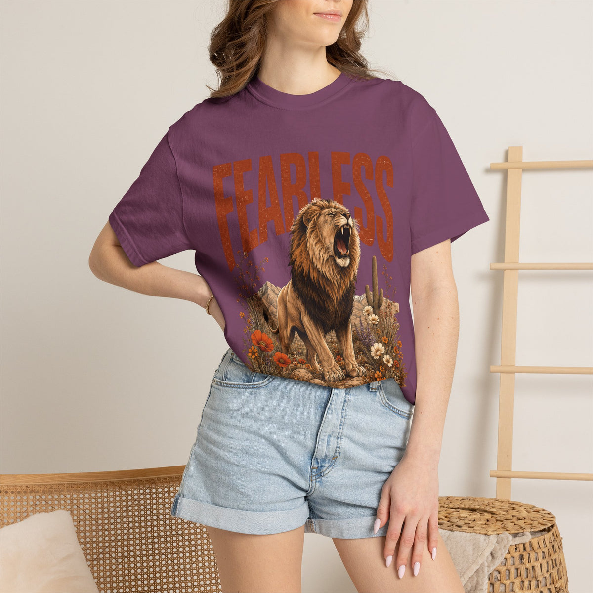 Fearless Lion T-Shirt — Inspirational Graphic Tee