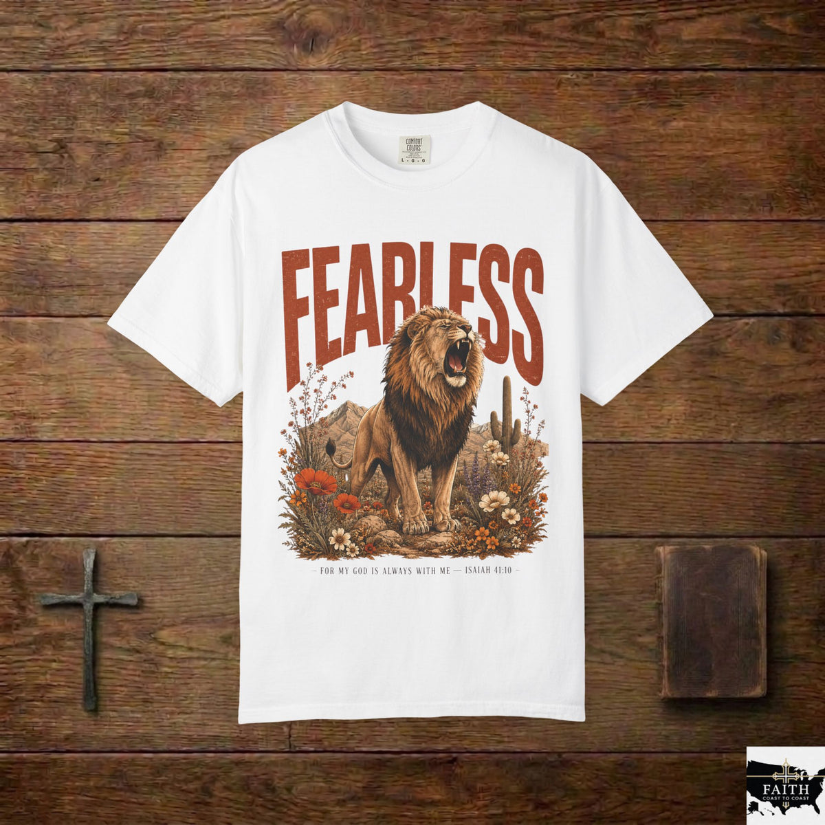 Fearless Lion T-Shirt — Inspirational Graphic Tee