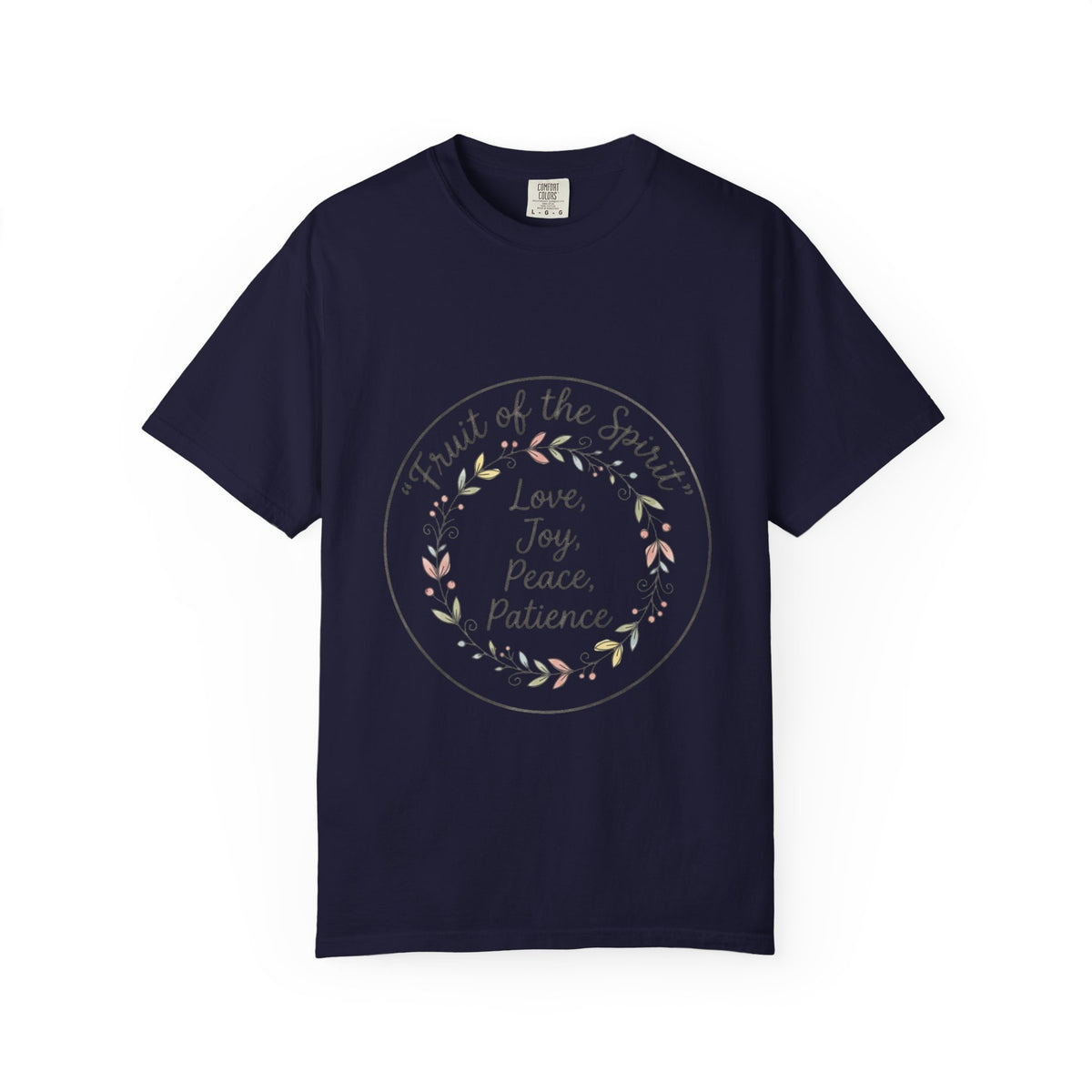 Fruit of the Spirit wreath T-Shirt | Love Joy Peace Patience design