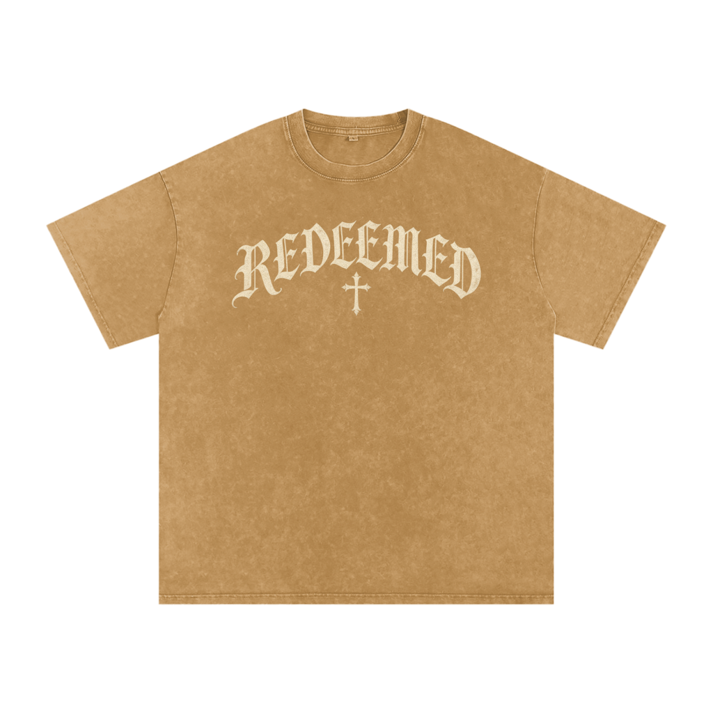 Redeemed Gothic Cross Tee – Vintage Christian Streetwear