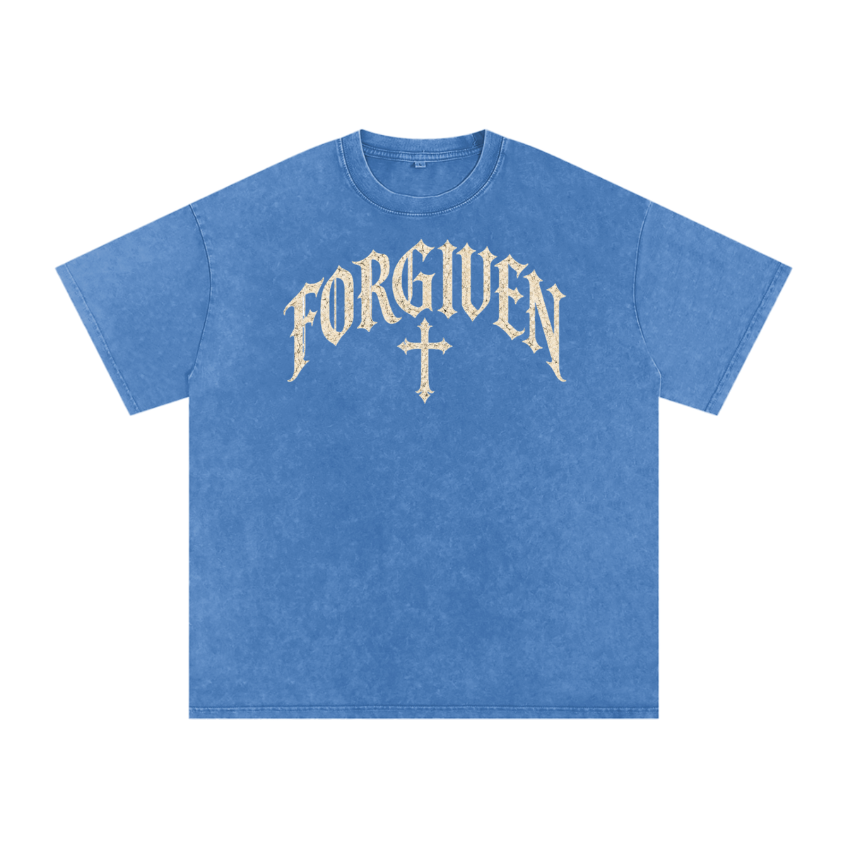 Forgiven Gothic Cross Tee – Vintage Christian Streetwear