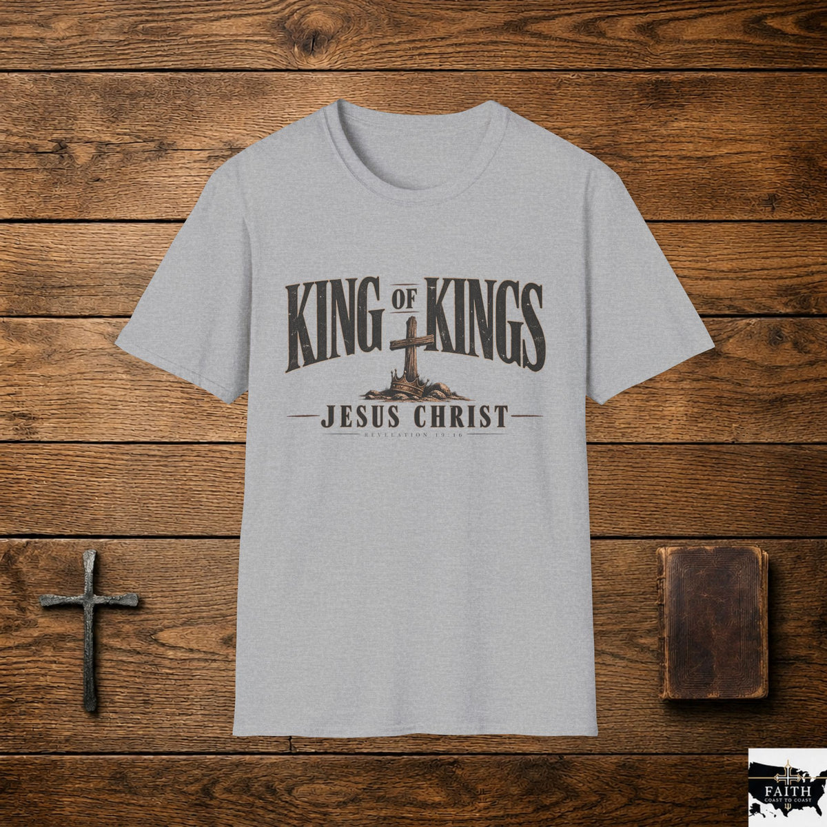 King of Kings cross graphic T-Shirt | Jesus Christ faith tee