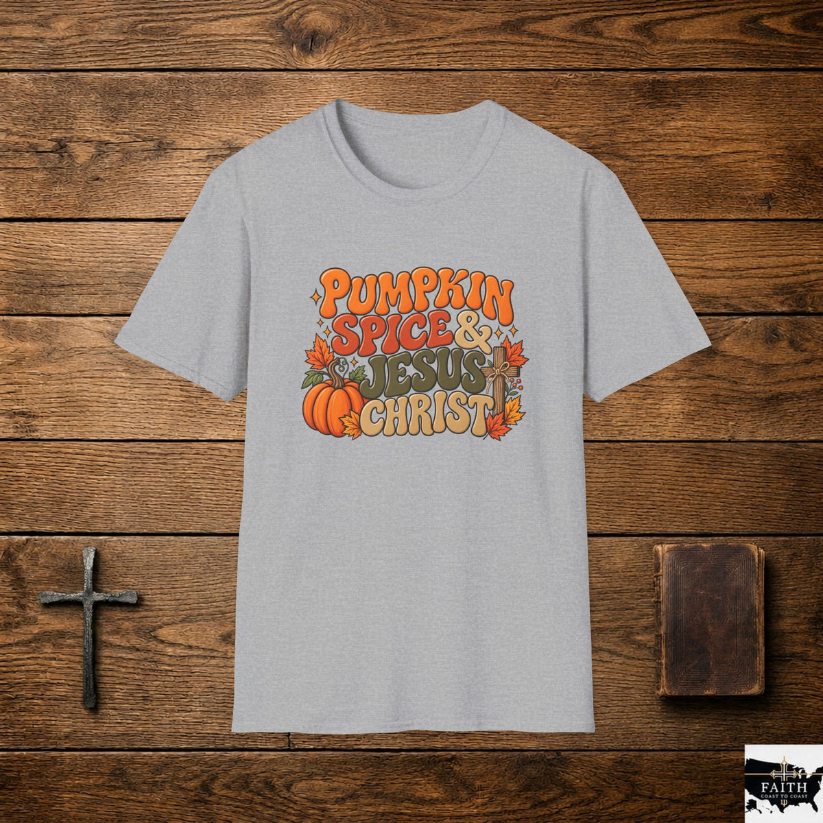 Pumpkin Spice & Jesus T‑Shirt — Fall Faith Graphic Tee