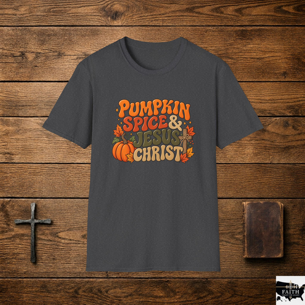 Pumpkin Spice & Jesus T‑Shirt — Fall Faith Graphic Tee
