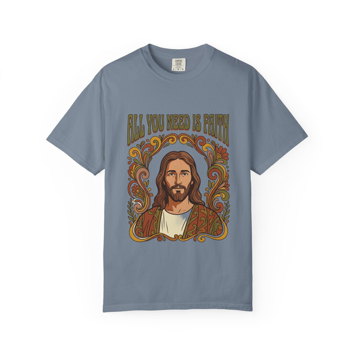 All You Need Is Faith Jesus Portrait T-shirt | Retro Religious Tee