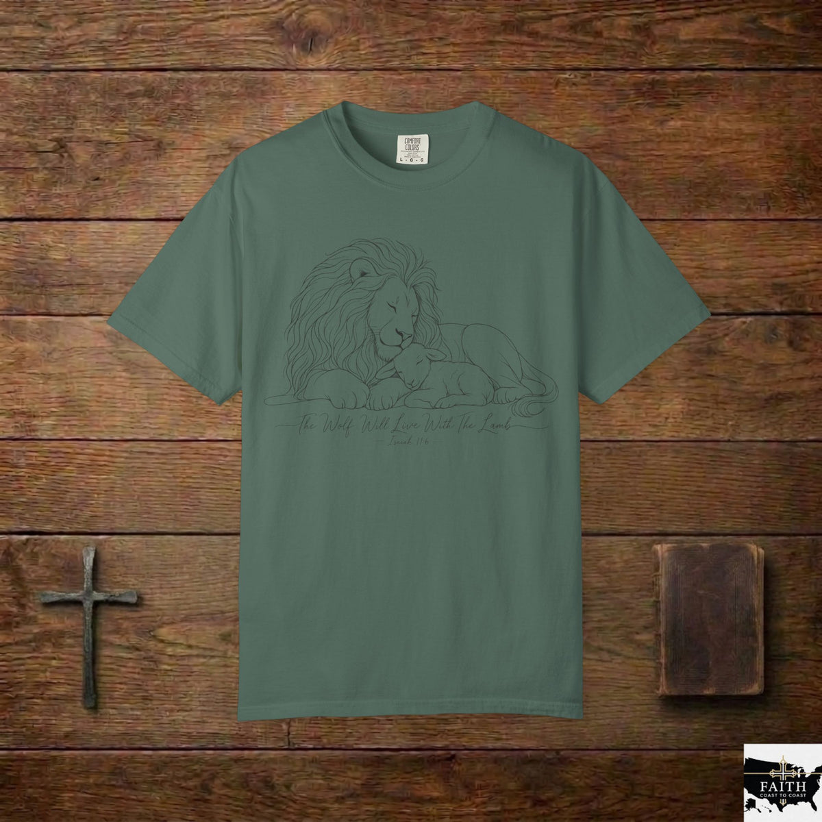 Lion & Lamb Faith T-Shirt — "The Lamb of God" Christian Graphic Tee