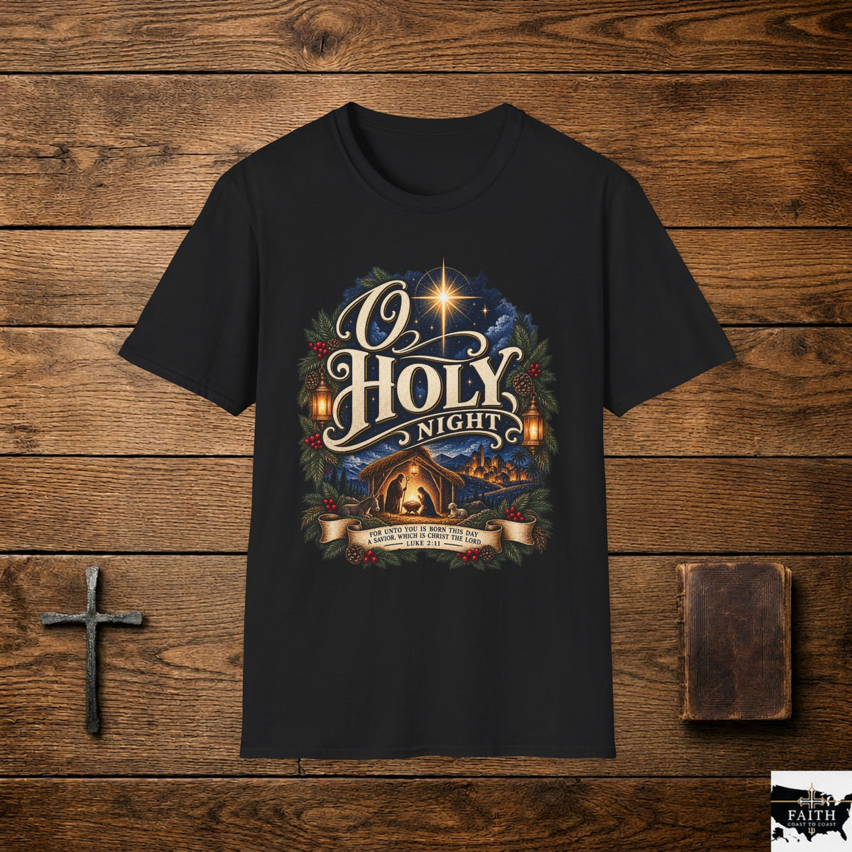 O Holy Night T-Shirt | Nativity Christmas Shirt, Religious Holiday Tee