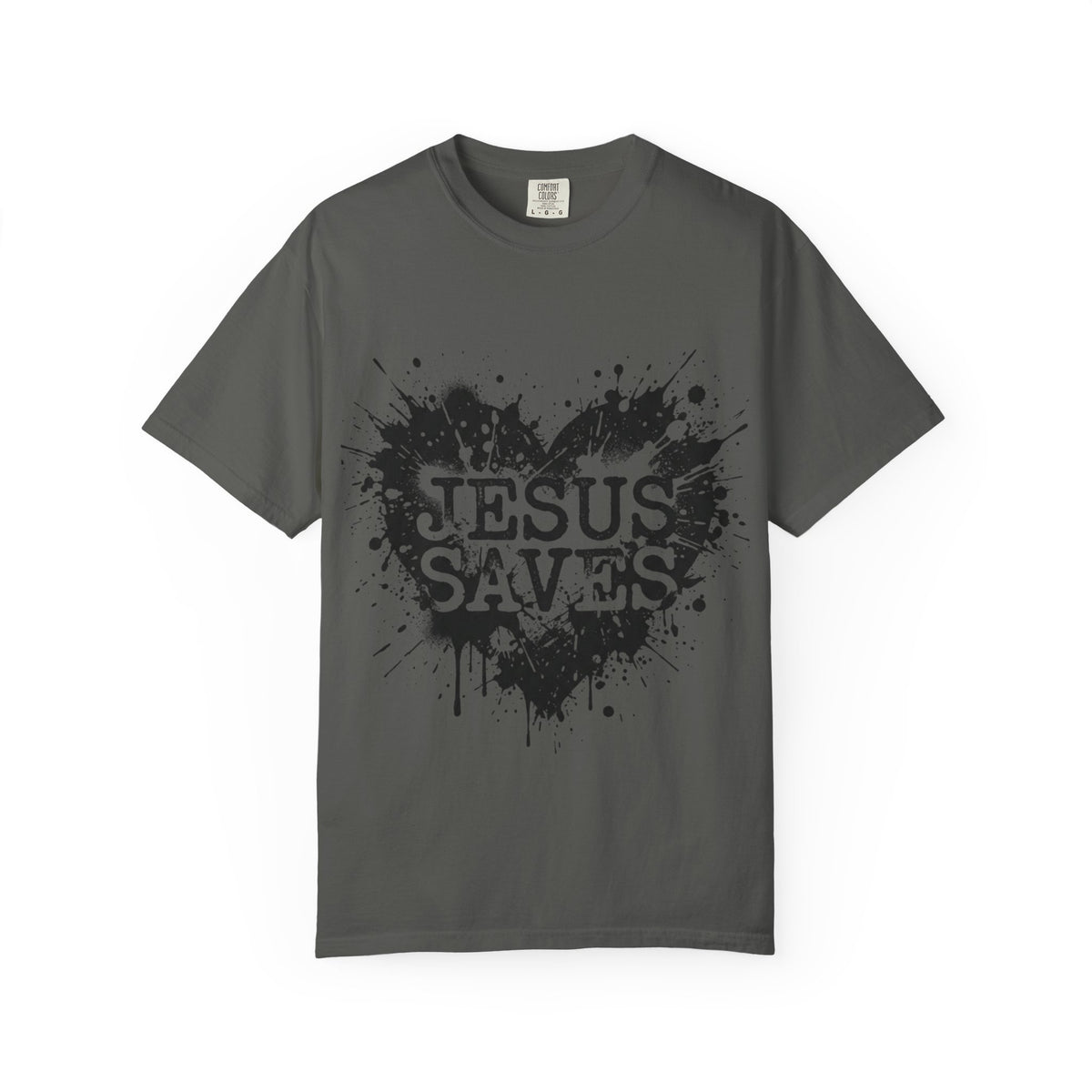Jesus Saves Heart Tee — Christian Faith Graphic T-Shirt