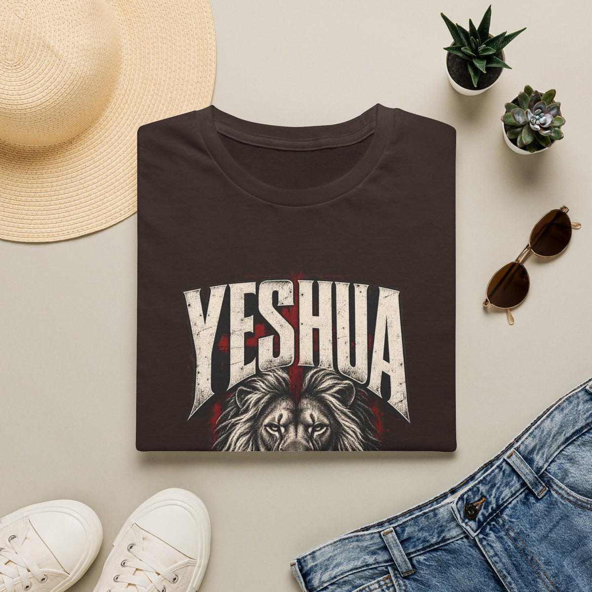 Yeshua Lion of Judah T‑Shirt — King of Kings Christian Faith Tee