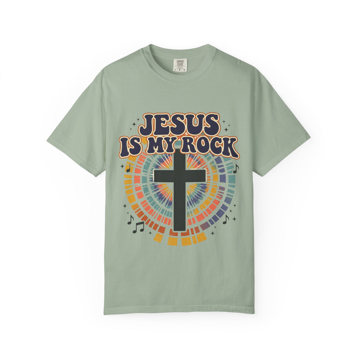 Jesus Is My Rock T-shirt | Cross Mosaic Music Graphic