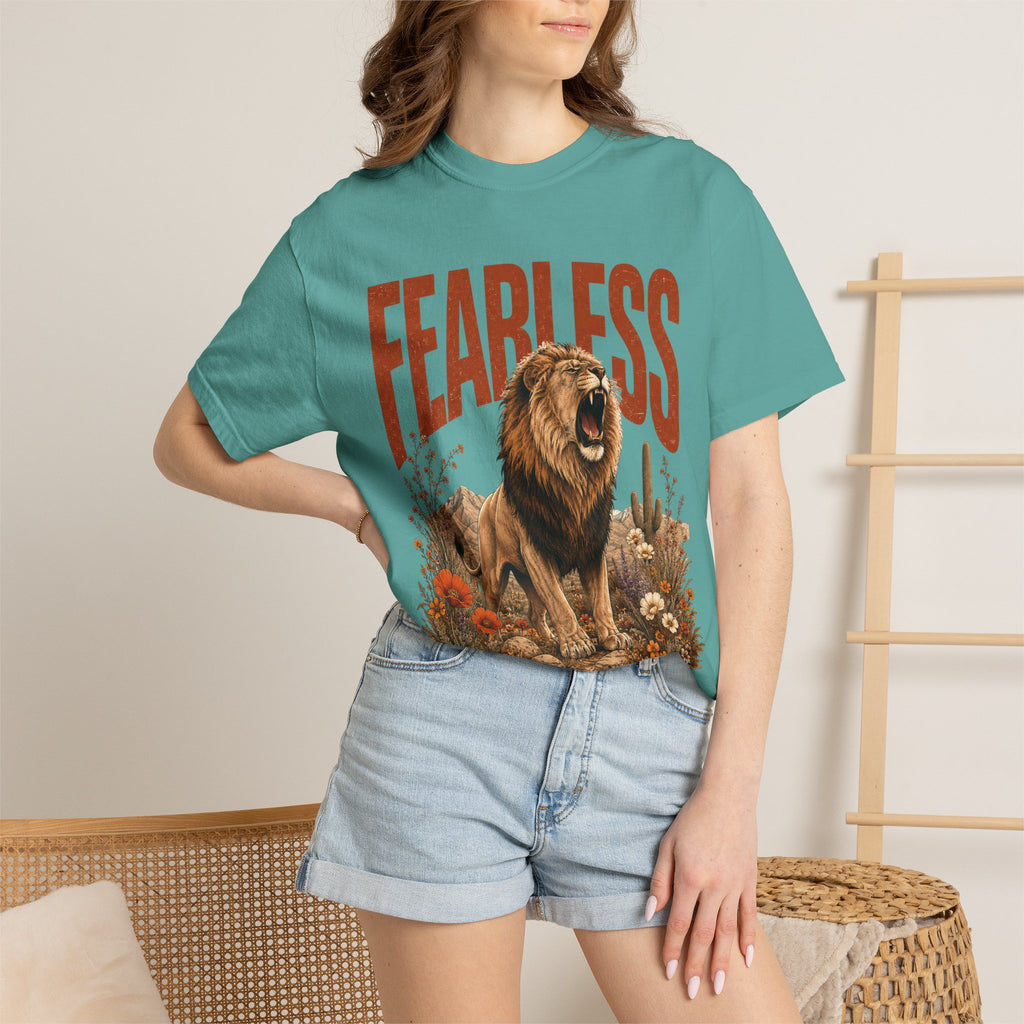 Fearless Lion T-Shirt — Inspirational Graphic Tee