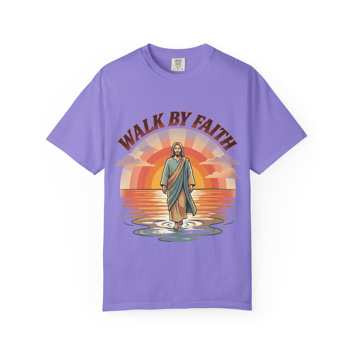 Walk By Faith Jesus Walking on Water T-shirt | Christian Faith Tee
