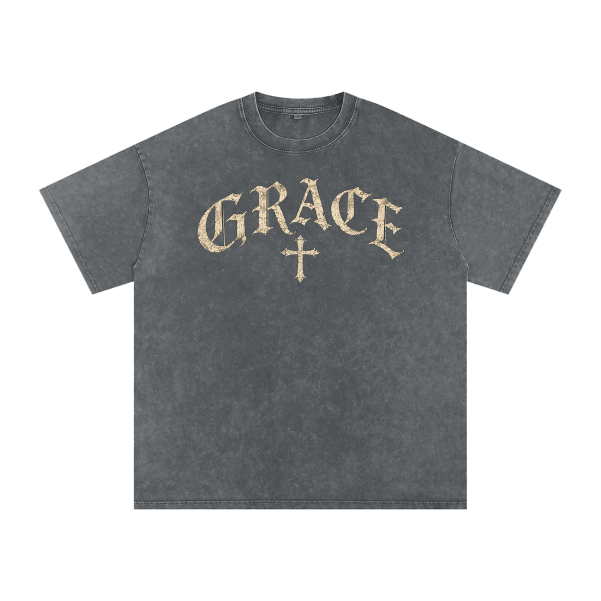 Grace Gothic Cross Tee – Vintage Christian Streetwear