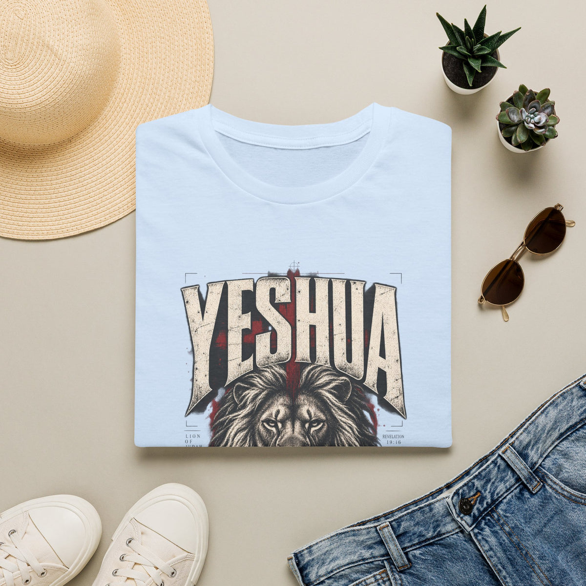 Yeshua Lion of Judah T‑Shirt — King of Kings Christian Faith Tee