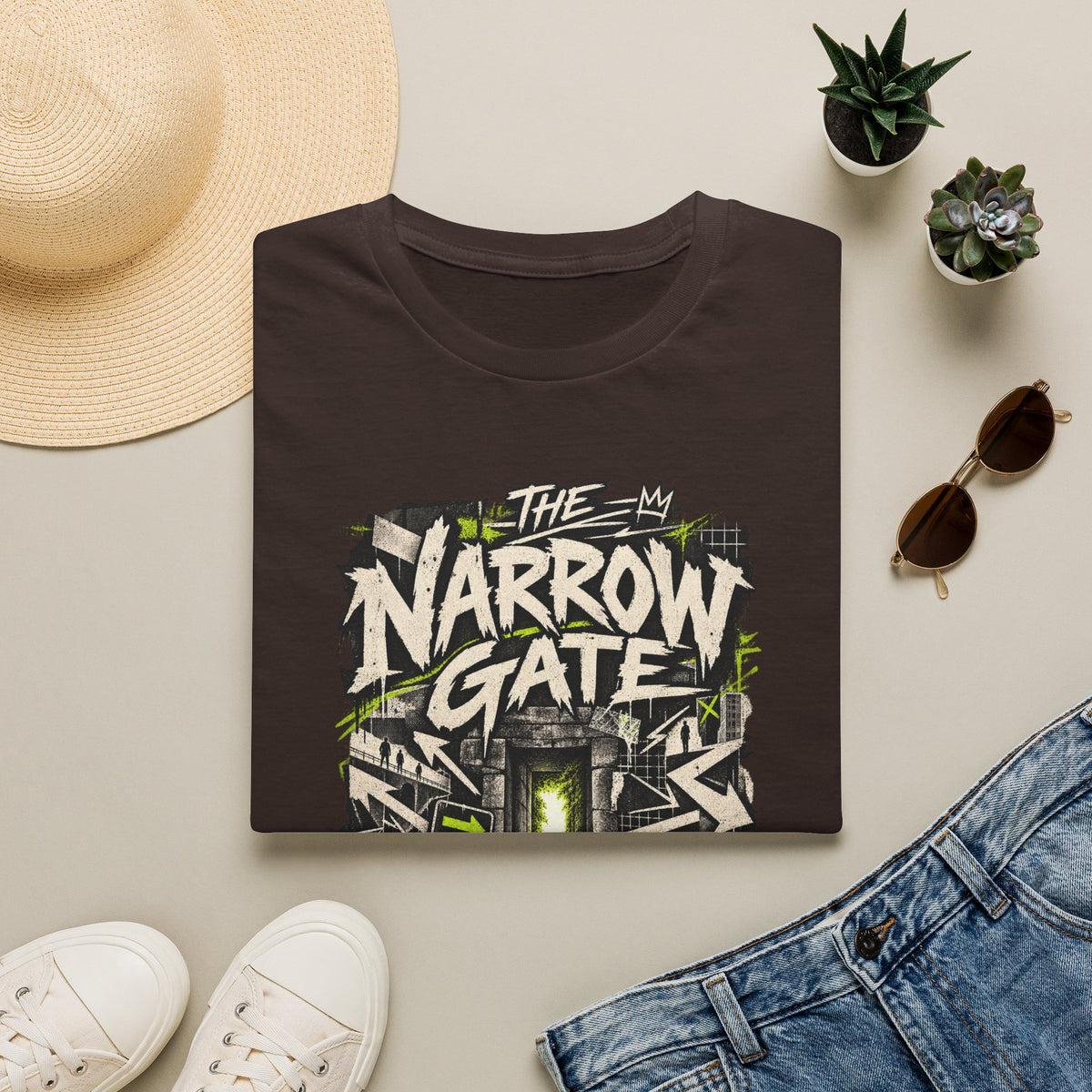 Narrow Gate Graphic T-Shirt — 'The Narrow Gate, Few Find It' Streetwear Tee