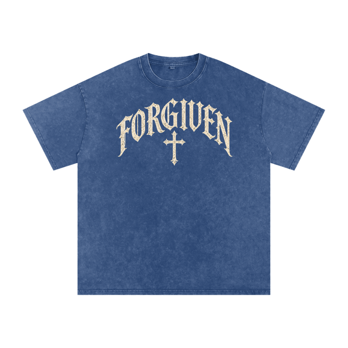 Forgiven Gothic Cross Tee – Vintage Christian Streetwear