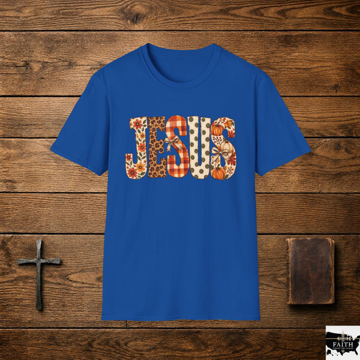 Jesus Floral Leopard Print T-Shirt